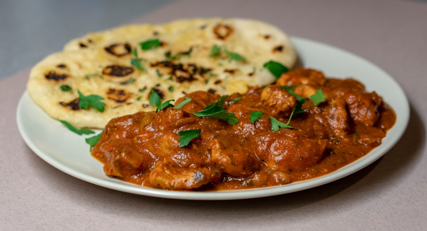 Roti prata with curry